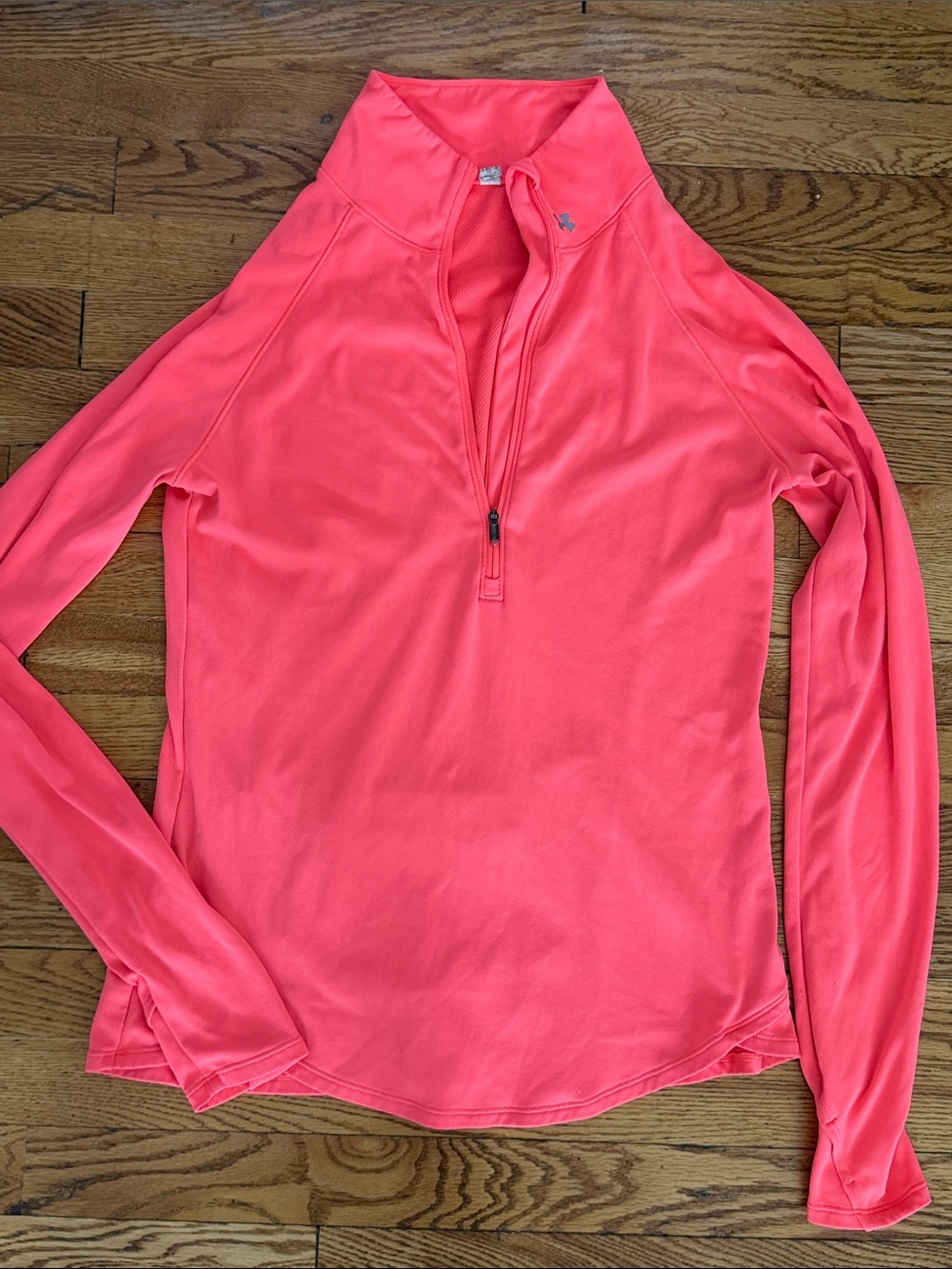 Under Armour Neon bright pink Half-Zip Long-Sleeve Swim Top